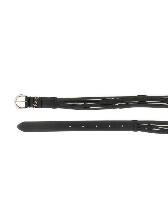  생로랑 가죽 벨트 737693 AABM21000 Grey - SAINT LAURENT