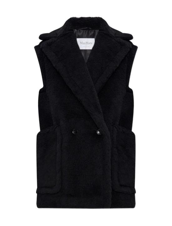 25FW 막스마라 테디 알파카 울 더블 브레스트 베스트  2521276253600008 Black