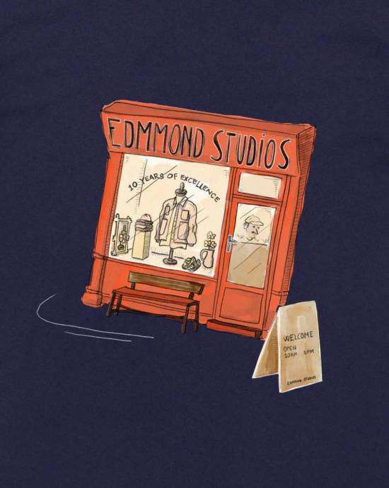 25FW 에드몬드 스튜디오 셔츠 3253020590 PLAIN NAVY Blue - EDMMOND STUDIOS