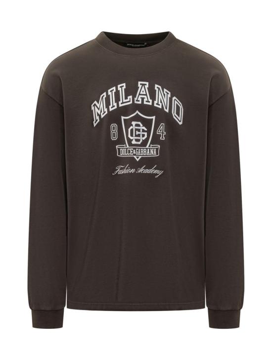 25FW 돌체앤가바나 긴팔 티셔츠 G8SY0TG7PLR M1348 BROWN
