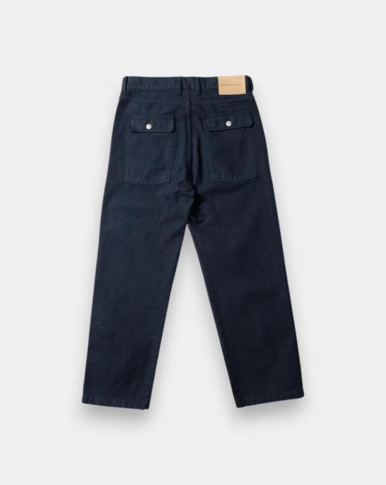 25FW 에드몬드 스튜디오 스트레이트 팬츠 3255006590 PLAIN NAVY Blue - EDMMOND STUDIOS