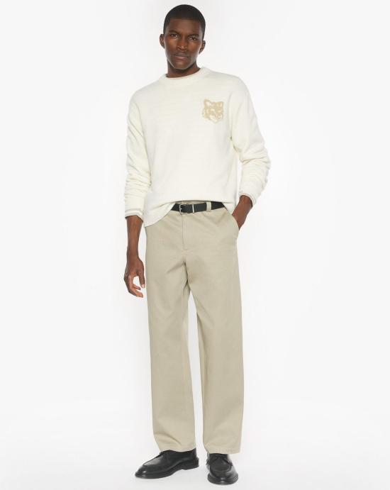 25FW 메종키츠네 릴랙스드 팬츠 PM01119WW9028 0302 Beige - MAISON KITSUNE