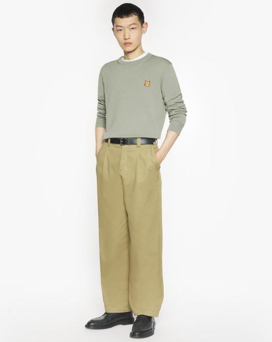 25FW 메종키츠네 스웨터 PM00801KT1181 P131 Kakhi - MAISON KITSUNE