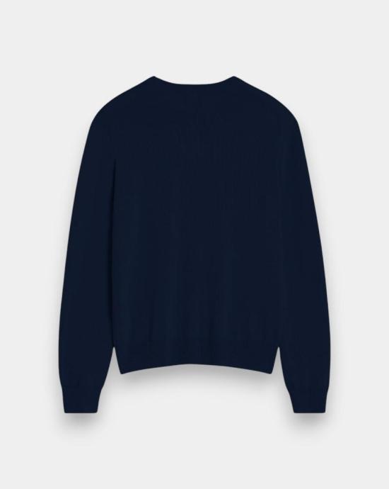 25FW 메종키츠네 스웨터 PM00801KT1181 0413 Blue - MAISON KITSUNE