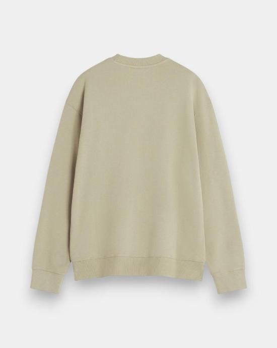 25FW 메종키츠네 스탠딩 폭스 컴포트 스웨트셔츠 PM00311KM0341 0302 Kakhi - MAISON KITSUNE