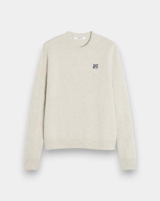 25FW 메종키츠네 폭스 헤드 밀라노 램스울 스웨터 PM00817KT1180 0335 Beige