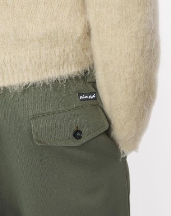 25FW 메종키츠네 스트레이트 팬츠 PM01125WW9043 0079 Dark khaki - MAISON KITSUNE