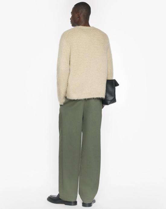 25FW 메종키츠네 스트레이트 팬츠 PM01125WW9043 0079 Dark khaki - MAISON KITSUNE