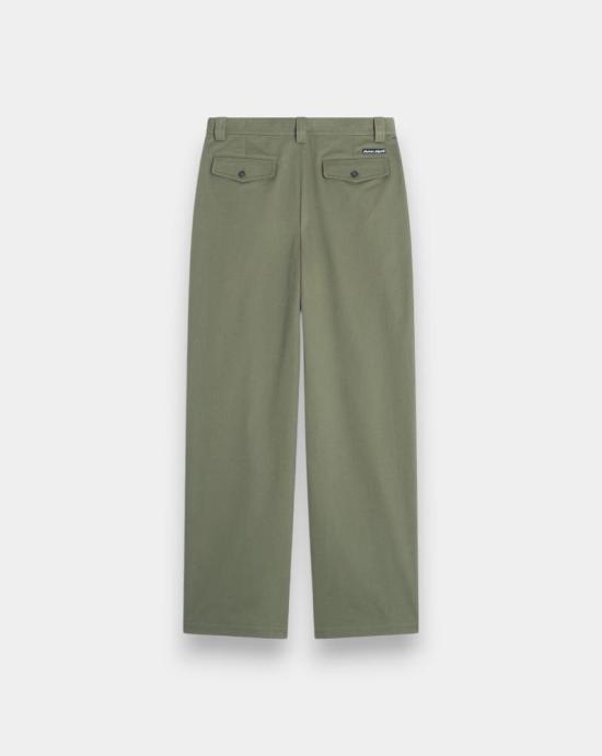 25FW 메종키츠네 스트레이트 팬츠 PM01125WW9043 0079 Dark khaki - MAISON KITSUNE