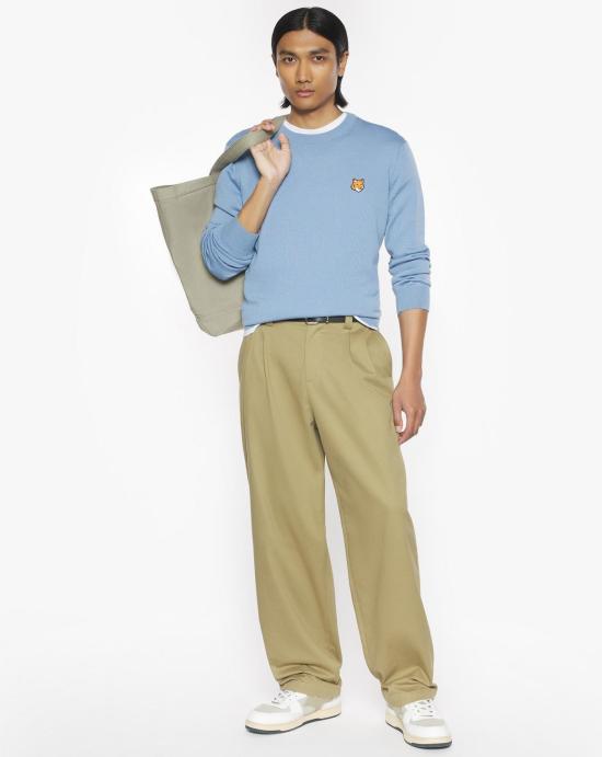 25FW 메종키츠네 스웨터 PM00801KT1181 0331 Blue - MAISON KITSUNE