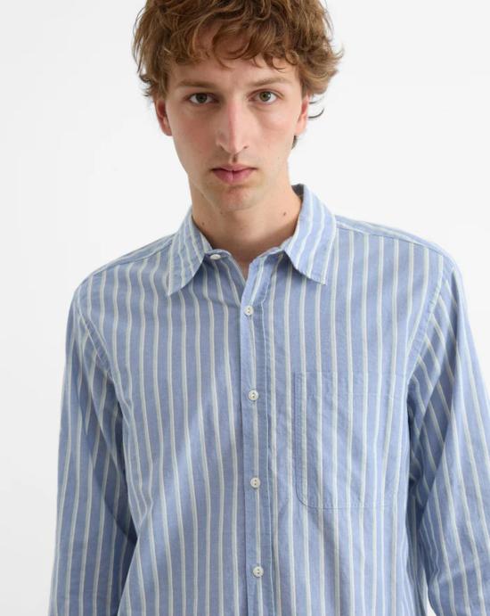 25FW 에드몬드 스튜디오 긴팔 셔츠 3251012540 PLAIN STEEL White - EDMMOND STUDIOS