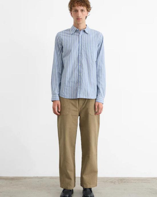 25FW 에드몬드 스튜디오 긴팔 셔츠 3251012540 PLAIN STEEL White - EDMMOND STUDIOS