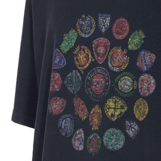 25FW 발렌시아가 반팔 티셔츠 764235TTVH41041 Black - BALENCIAGA