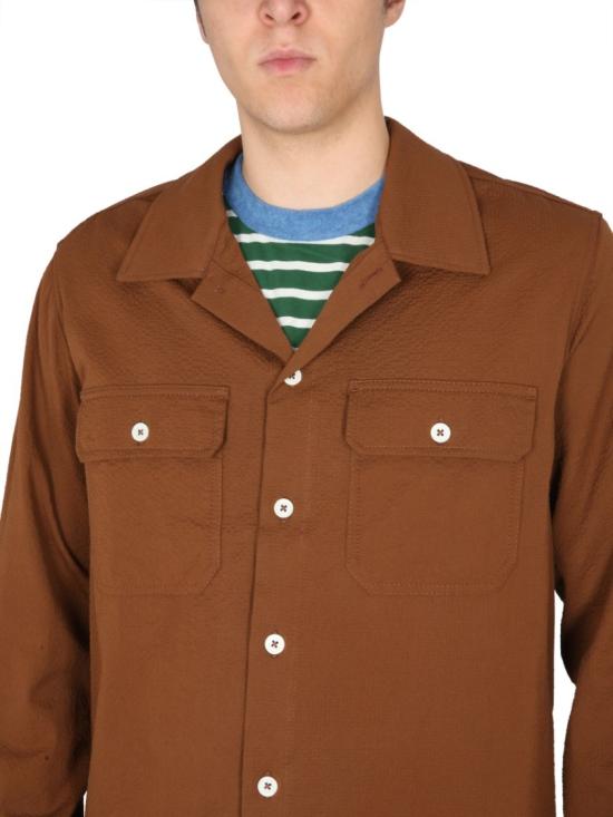  하울린 긴팔 셔츠 MAGICWORKSHIRT WALNUT Brown - HOWLIN