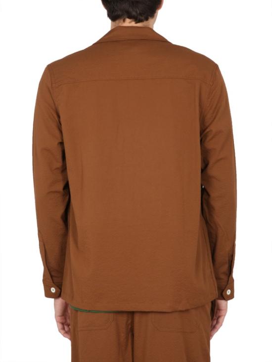  하울린 긴팔 셔츠 MAGICWORKSHIRT WALNUT Brown - HOWLIN