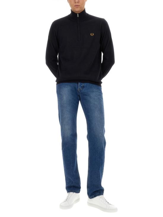  프레드페리 집업 니트 FP K7624 51 795 Black - FRED PERRY
