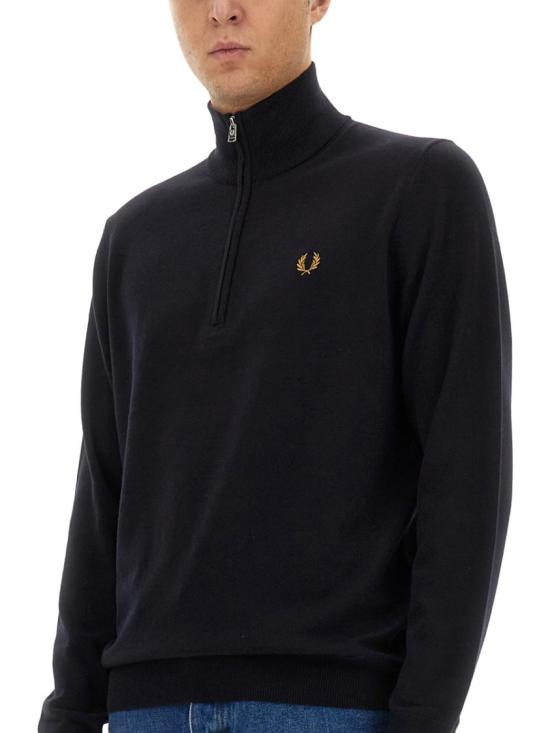  프레드페리 집업 니트 FP K7624 51 795 Black - FRED PERRY