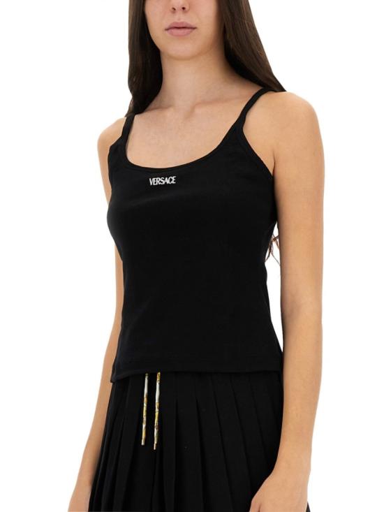 25FW 베르사체 탑 1020524 1A154611B000 Black - VERSACE