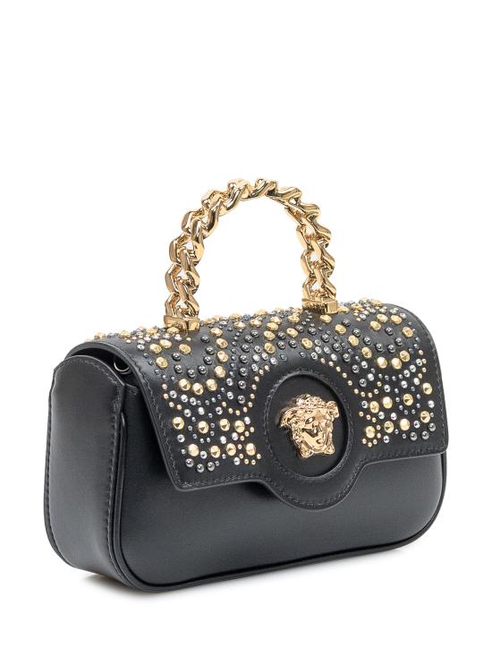 25FW 베르사체 토트백 10134391A16216 1B00O BLACK VERSACE GOLD PALLADIUM - VERSACE