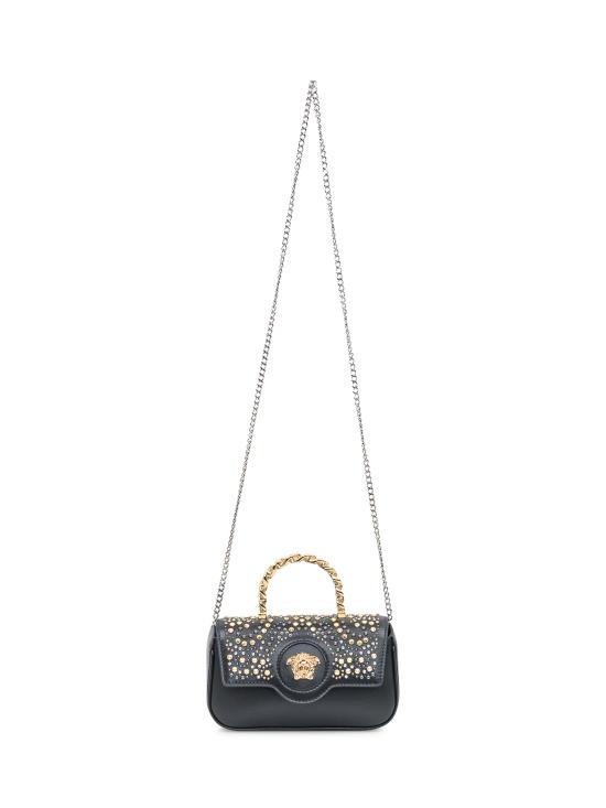 25FW 베르사체 토트백 10134391A16216 1B00O BLACK VERSACE GOLD PALLADIUM - VERSACE