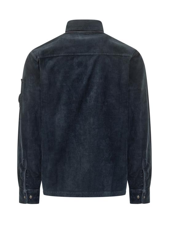 25FW 씨피 컴퍼니 렌즈 와펜 코드로이 집업 오버셔츠 19CMOS097A0064100 888 TOTAL ECLIPSE - C.P. COMPANY