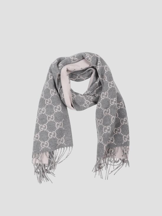 25FW 구찌 GG 캐시미어 스카프 8123173GAC0 1672 CLOUD PINK