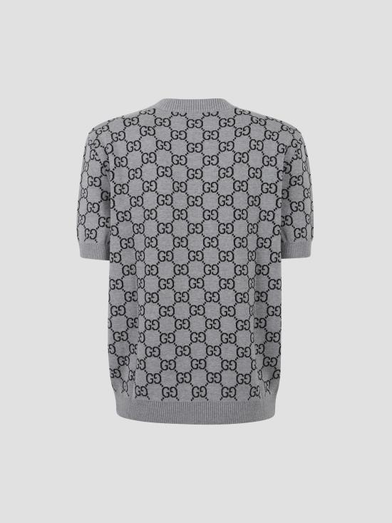 25FW 구찌 리버서블 GG 울 자카드 탑 798159XKD8T 1045 SMK GREY BLACK - GUCCI