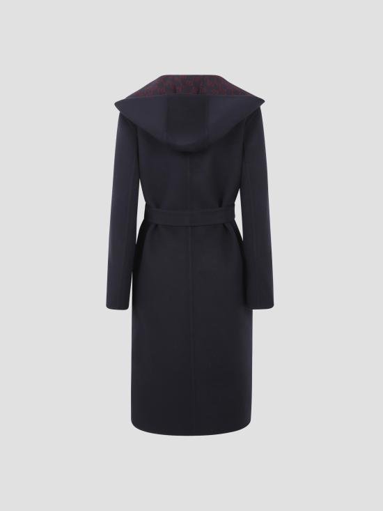 25FW 구찌 리버서블 GG 실크 울 블렌드 코트 793634ZAQW0 4692 BLUE RED - GUCCI