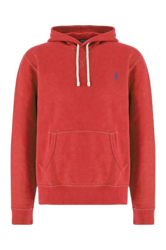 25FW 폴로 랄프로렌 포니 자수 플리스 후드 티셔츠 710766778 102 RED