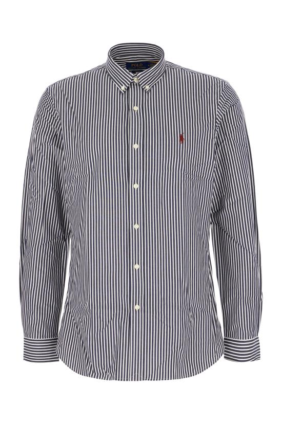 25FW 폴로 랄프로렌 긴팔 셔츠 710929344 025 NAVY WHITE