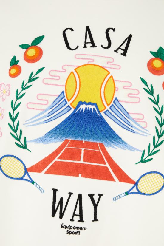 25FW 카사블랑카 후드 티셔츠 MPF25JTP29303 OFF WHITE - CASABLANCA