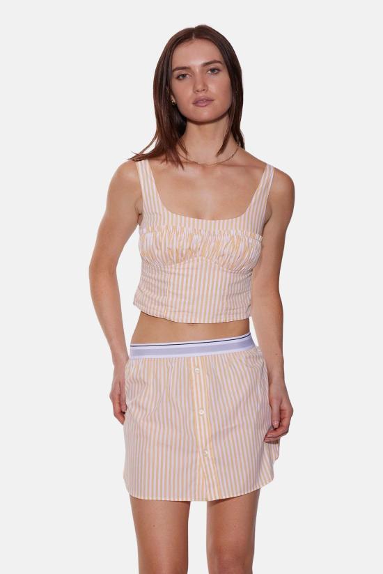  더 타일 클럽 숏 스커트 타일 클럽 제마 팝린 미니 스커트 - THE TILE CLUB