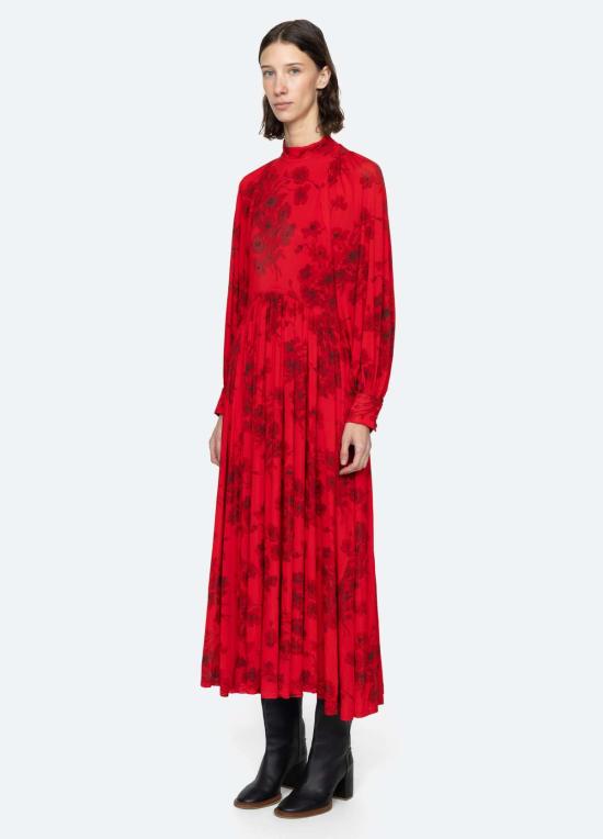 씨뉴욕 미디 원피스 Sea Ny Cornelia L/S 드레스 레드 - SEA NY