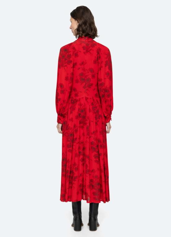  씨뉴욕 미디 원피스 Sea Ny Cornelia L/S 드레스 레드 - SEA NY