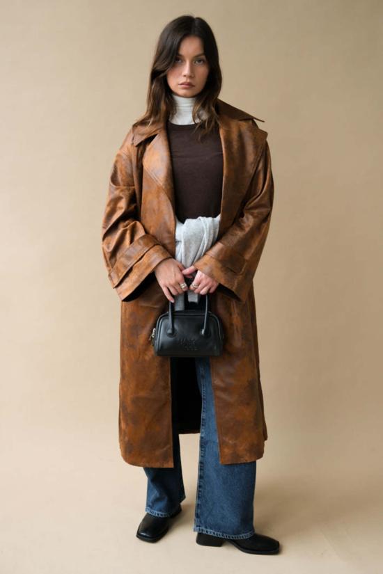  라감 트렌치 코트 코브라 트렌치코트 브라운 - LAAGAM