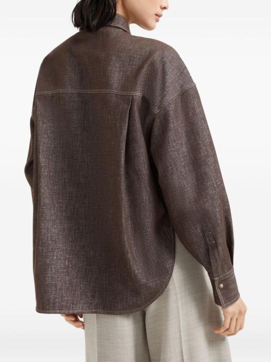 25FW 브루넬로 쿠치넬리 셔츠 MB148MY516 C003 Brown - BRUNELLO CUCINELLI