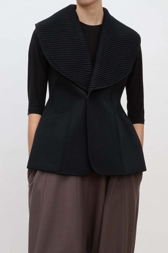  애슐린 베스트 아이슬린 니트 조끼 블랙