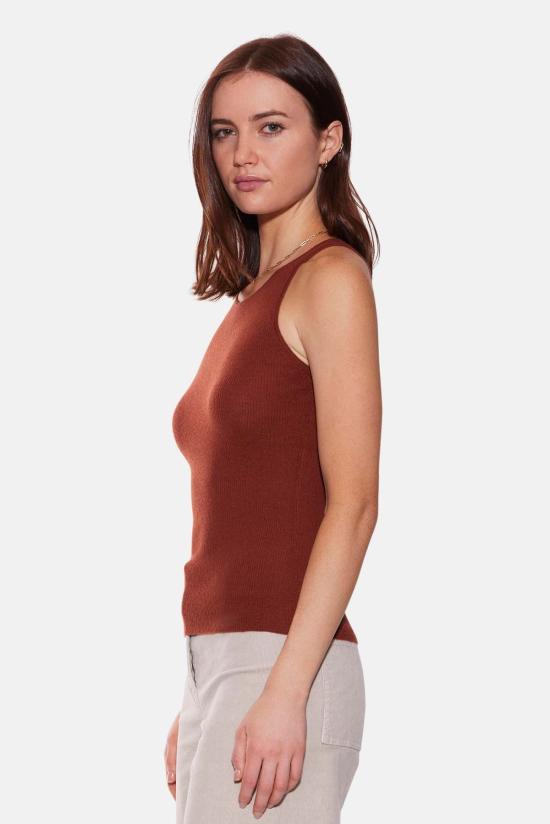  더 타일 클럽 민소매 티셔츠 타일 클럽 테사 캐시미어 탱크 - THE TILE CLUB