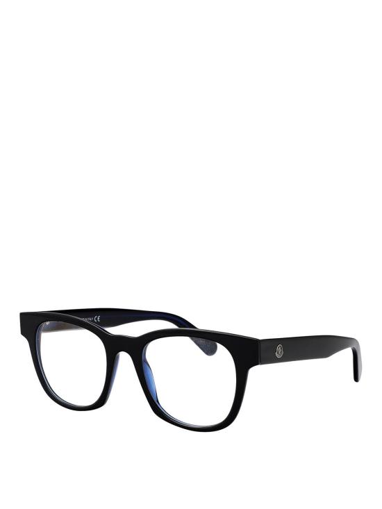 25FW 몽클레어 로고 템플 스퀘어 프레임 안경 ML5121V092 Black - MONCLER