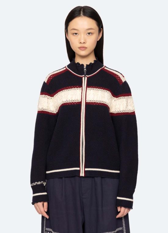  씨뉴욕 가디건 시 나이 헤스터 지퍼 카디건 멀티 - SEA NY