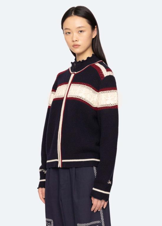  씨뉴욕 가디건 시 나이 헤스터 지퍼 카디건 멀티 - SEA NY