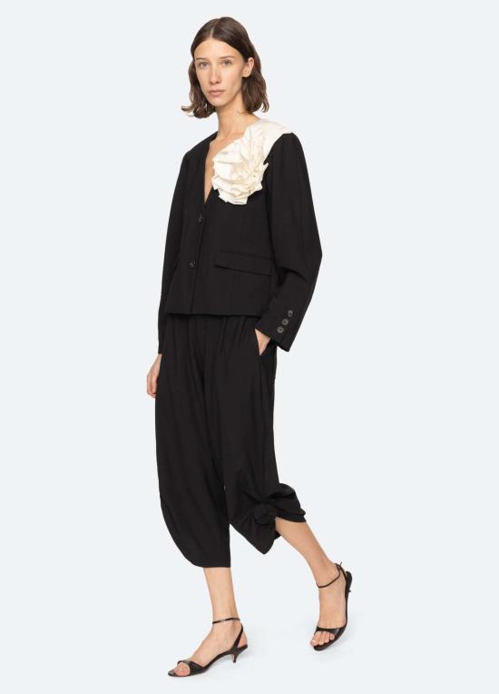  씨뉴욕 크롭 팬츠 시 나이 로리 팬츠 블랙 - SEA NY