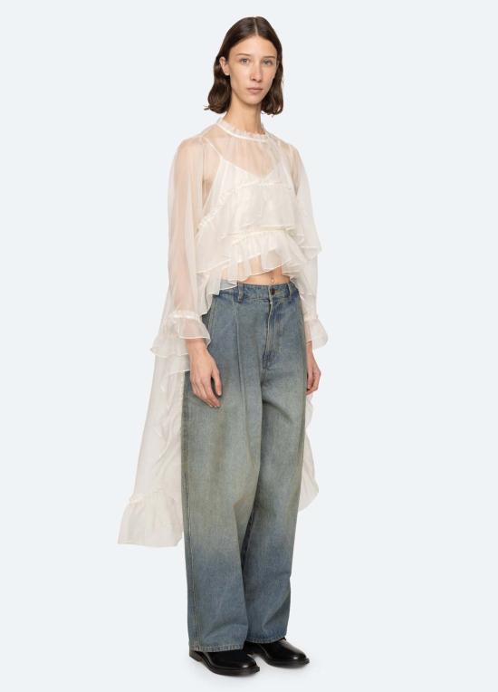  씨뉴욕 블라우스 시 나이 코넬리아 탑 크림 - SEA NY