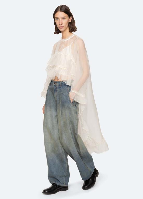  씨뉴욕 블라우스 시 나이 코넬리아 탑 크림 - SEA NY