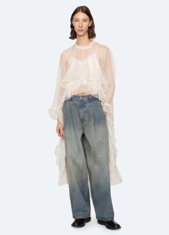  씨뉴욕 블라우스 시 나이 코넬리아 탑 크림 - SEA NY