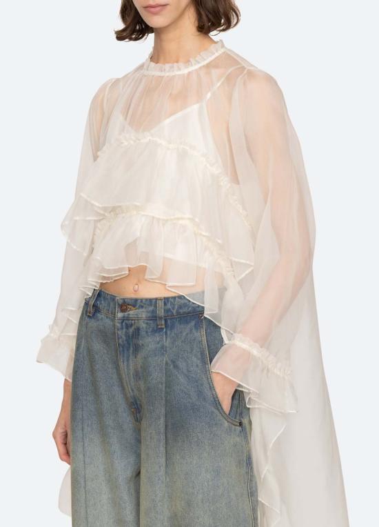  씨뉴욕 블라우스 시 나이 코넬리아 탑 크림 - SEA NY