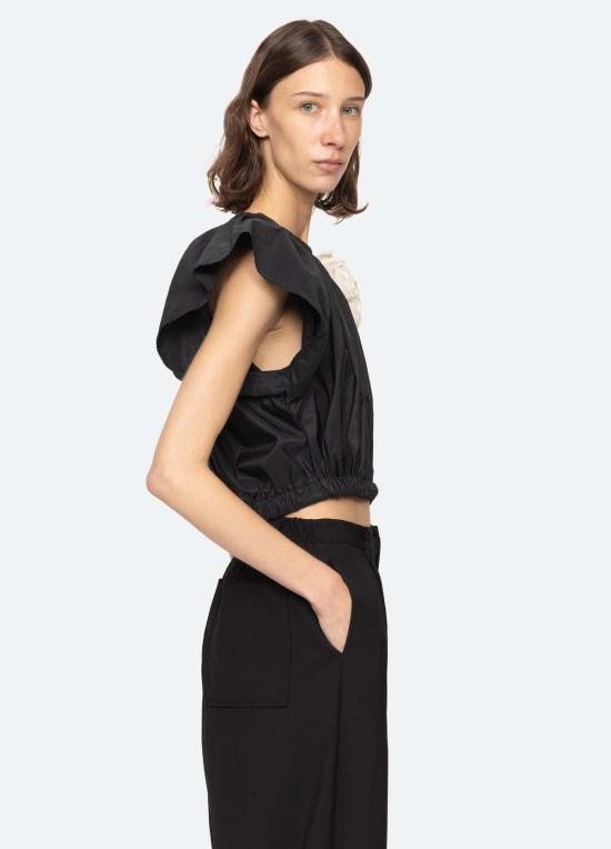  씨뉴욕 블라우스 시 니 로리 탑 블랙 - SEA NY