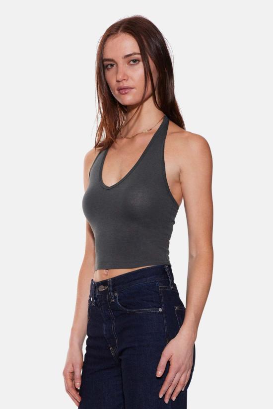  더 타일 클럽 민소매 티셔츠 타일 클럽 할리 럭스 홀터 탑 - THE TILE CLUB