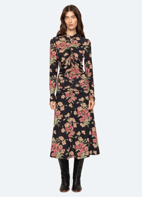  씨뉴욕 롱 스커트 시 나이 코넬리아  블랙 - SEA NY