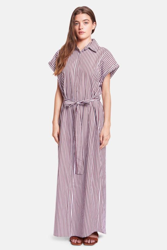  더 타일 클럽 롱 원피스 타일 클럽 메이드스톤 맥시 셔츠 드레스 - THE TILE CLUB